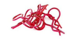 Hobby-Tech - Clips Carrozzeria 1/10 Red Metallic